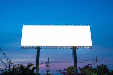 billboard or advertising poster on building for advertisement concept background