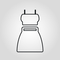 Obraz premium Dress isolated flat linear vector icon