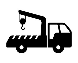 crane vehicle transportation transport image vector icon logo