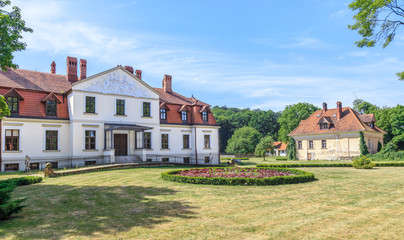 KADYNY - polish Pomerania.  Palace and farm complex from 17th to  20th century. Palace of Prussian...