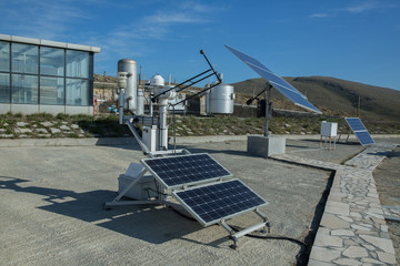 Solar panel, photovoltaic, alternative electricity source - concept of sustainable resources ....