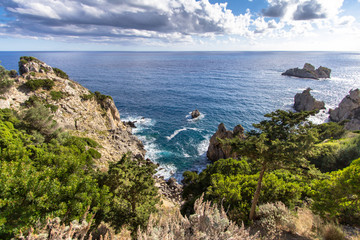 West coastline of Corfu, Greece