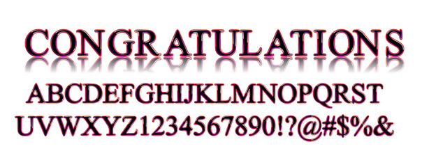 Set of Elegant alphabet