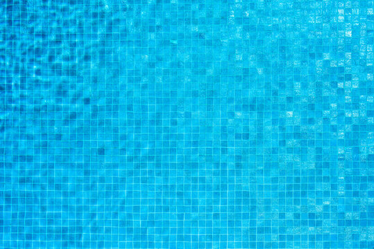 Swimming pool blue mosaic background