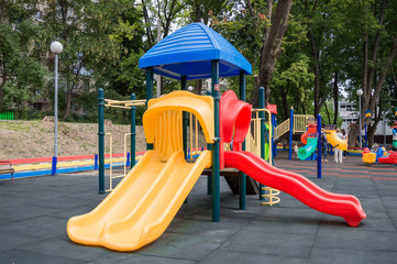  photo of modern children playground in park 