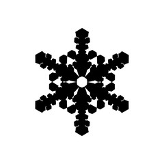 Snowflake icon illustration, in trendy flat style isolated on white background. Snowflake vector.