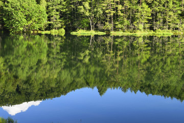 長野　御射鹿池　
