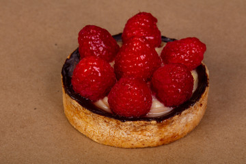 Tartlet with raspberry