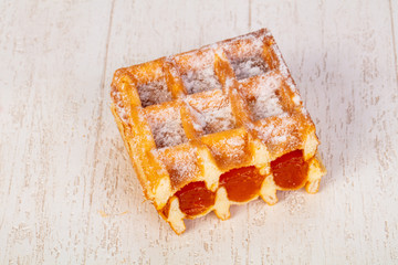 Sweet Waffle with jam