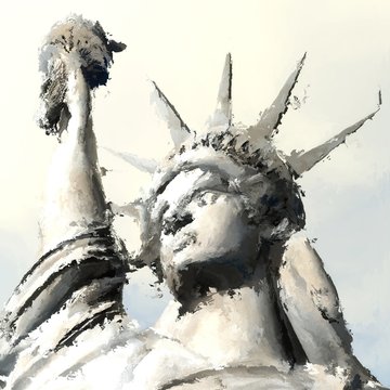 Digital Painting of the Statue of Liberty