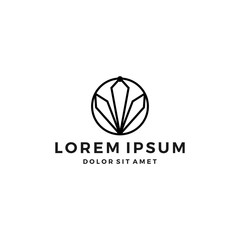 geometric abstract circle logo line art outline monoline icon illustration network connect symbol