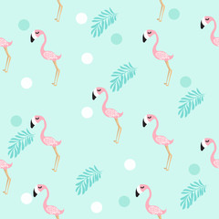 ładny flamingo wektor wzór - 213917578