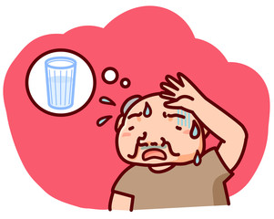 熱中症ぎみのおじさん