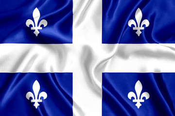 Naklejka premium Flaga jedwabiu Quebecu
