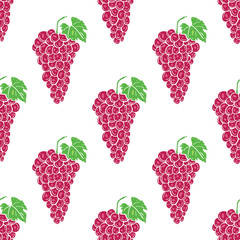 Vector seamless pattern of grapes. Seamless pattern.