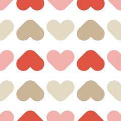 Seamless background with decorative hearts. Valentine's day. Simple design. Textile rapport.