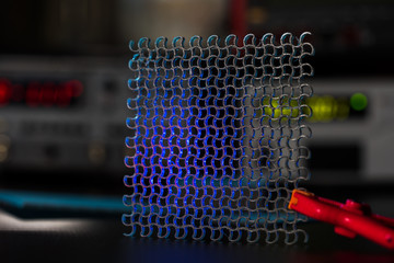 Prototype of nanostructured metamaterials in lab