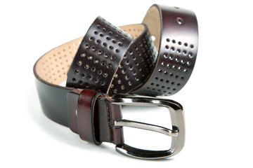 dark brown strap isolated on white background