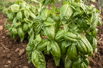 Close-up of a basil plant 