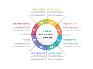 Fototapeta premium Circle Infographics - Eight Elements