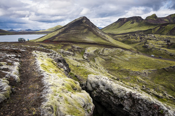 Beautiful landscape in Landmannalaugar (Rainbow Mountains), Iceland