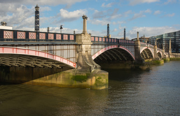 Lambeth Bridge over River Thames, London, England