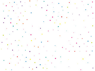 Background with colorful glitter, confetti. Polka dots, circles, rounds. Fiesta pattern. Vector illustration