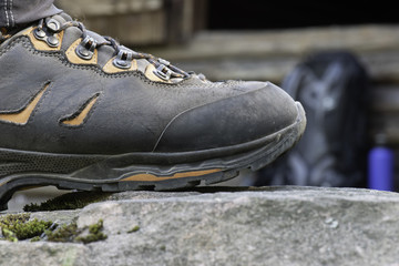 mountain shoe close up