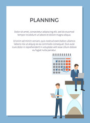 Planning Visualization Poster Vector Illustration