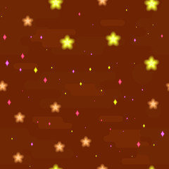 Obraz na płótnie Canvas Vector pattern, background, seamless starry sky. Abstract illustration of space, the multiplier style. The glittering universe with multicolored sparks.