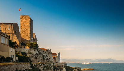 Antibes, Cote d'Azur, France Mediterranean panorama