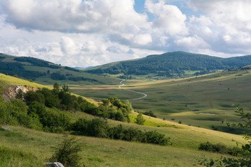 Fototapeta premium Snake road through nature 