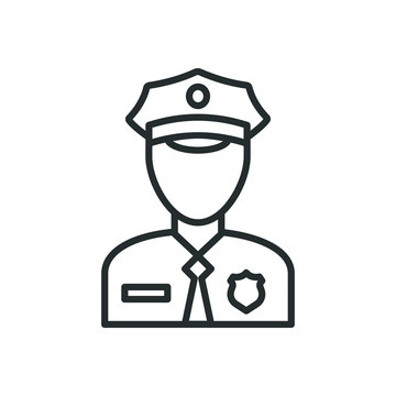 Police Icon vector. Policeman Officer avatar illustration