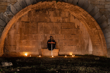 Horror scene with long exposure