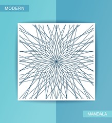 Creative Mandala. Geometry ornament for coloring book. Vector design
