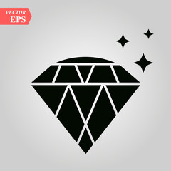 diamond icon, diamond icon on white background