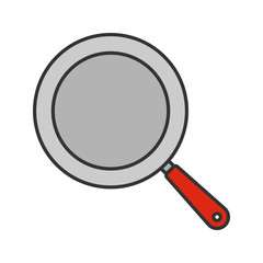 Frying pan color icon