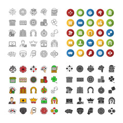 Casino icons set