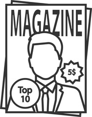 Magazine linear icon