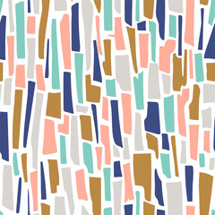 Terrazzo seamless pattern. Vector abstract background with strips.