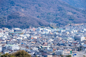Cityscape of Sakaide city,Kagawa,Shikoku,Japan