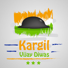 Illustration of Kargil Vijay Diwas background. Kargil Vijay Diwas meaning is a victory day for Indian Soldiers celebrated on 26th of July in owner of the Kargil war hero's in India