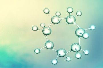 Molecules on scientific background