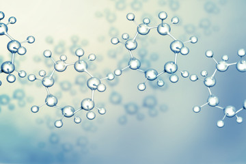 Molecules on scientific background