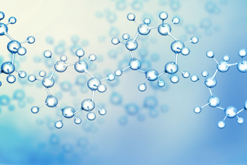 Molecules on scientific background