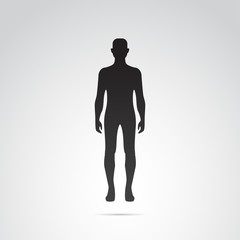 Human body silhouette vector art.