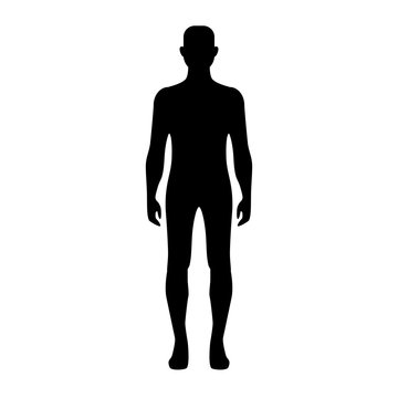 Male body silhouette.