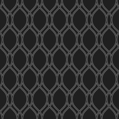 Fototapeta premium Seamless vector ornament. Modern background. Geometric modern black and white wavy pattern