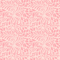Abstract curly seamless pattern. Swirl background. Vector illustration.