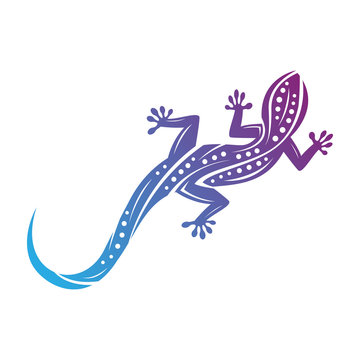 abstract lizard tattoo silhouette illustration